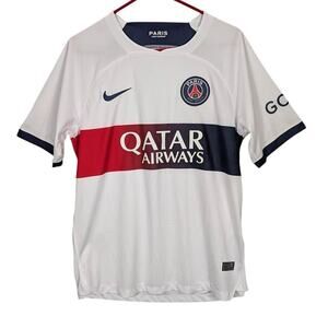 Nike Soccer Jersey Mens Medium White Colorblock Dri-FIT Paris Saint-Germain